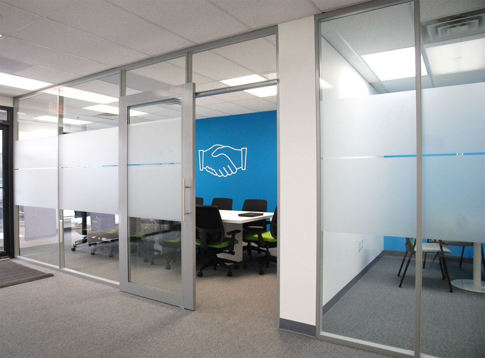 Flex Series Conference Room Walls with Privacy Window Film