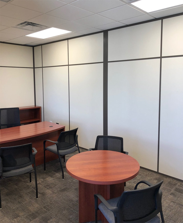 Flex Series solid interior demontable office walls