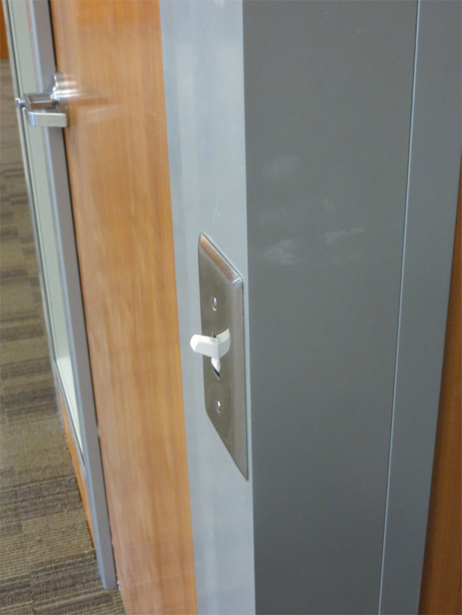 Flex Series wall system with Electrical switch