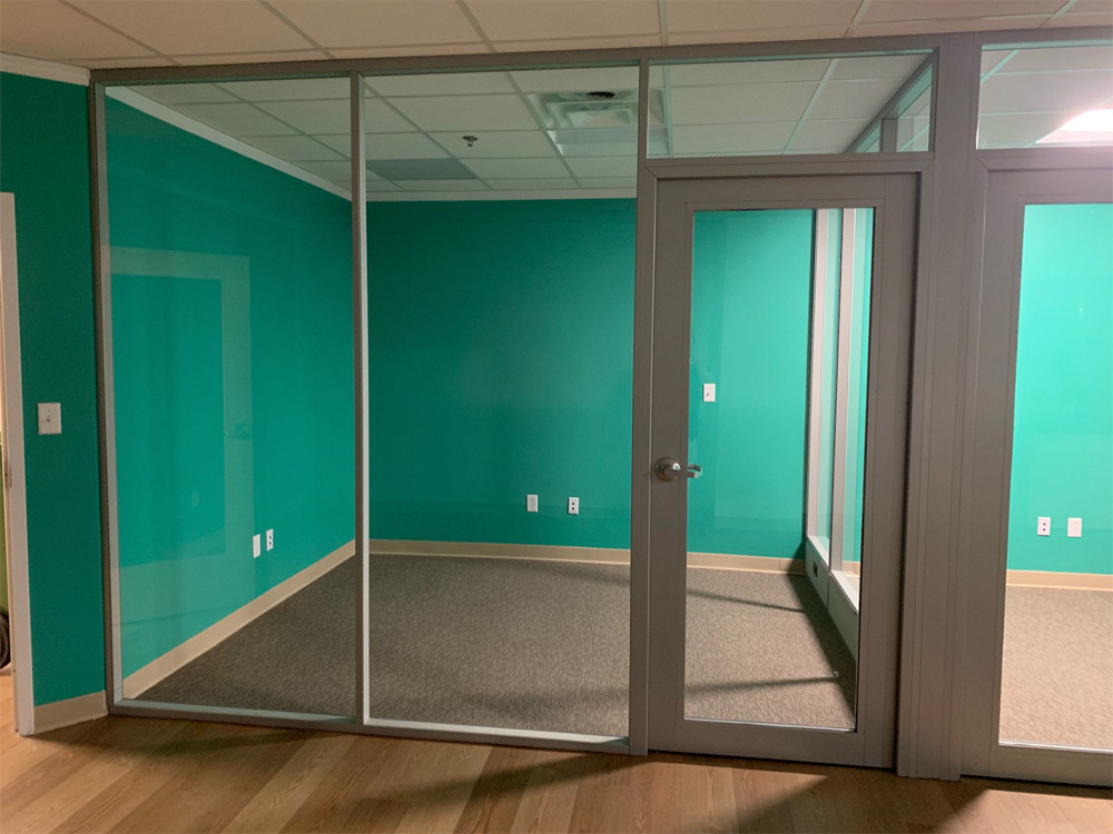 Glass demountable wall offices Flex Series