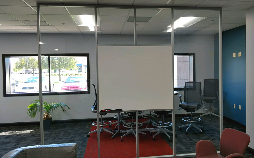 Integrated Whiteboard and Glass Wall - Flex Series