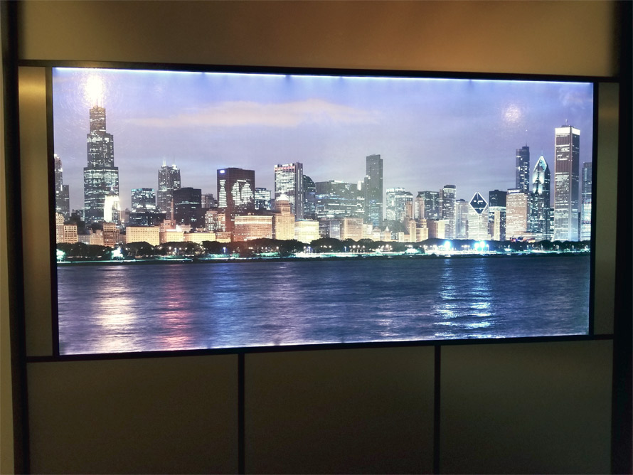 ATI Lumisplash LED backlit Wall Panel - NxtWall Chicago Showroom