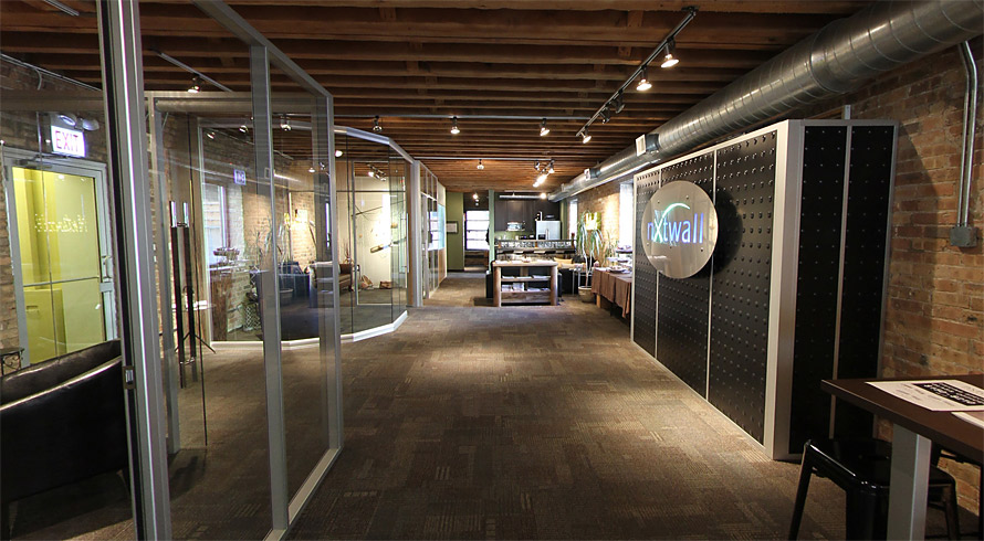NxtWall Chicago Showroom Freestanding Demountable Wall Systems Installation