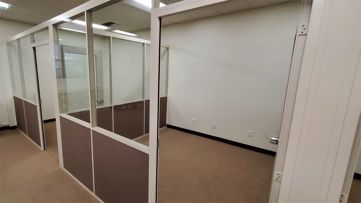 Warm White Frame Demountable Wall Offices