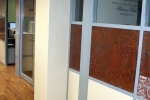 Flex series offices with aluminum frame swing glass doors