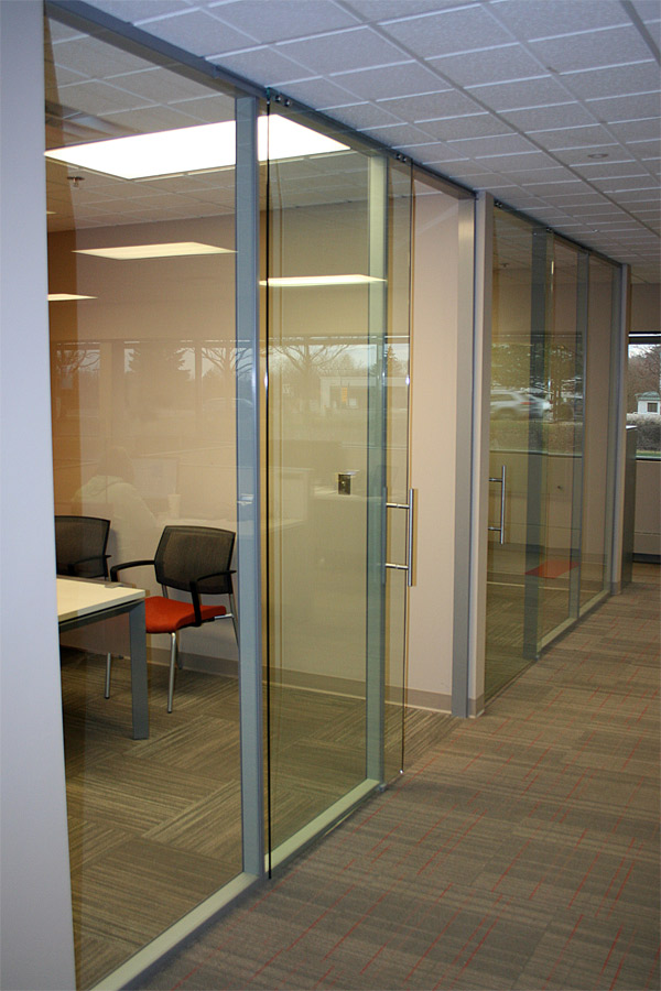 Flex series single pane glass office fronts
