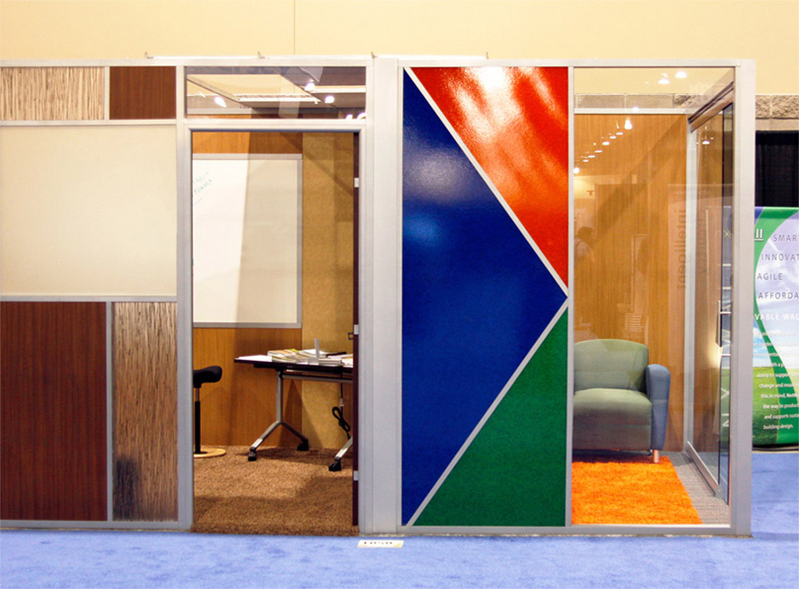Flex Series Mockup - IFMA - Featuring 3 Form Fizz Collection Wall Inserts