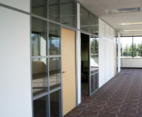 Double Glazed and Solid Paneled Offices with Maple Doors