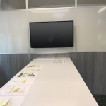 Breakout Room Whiteboard Wall with Wall Mount TV Monitor - Flex Series
