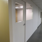 Colormatch example of white office framing and wall panels