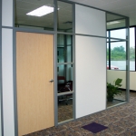 Glass and Solid panel Corner Office with Sidelight