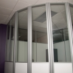 Radius Glass and Solid Office Walls