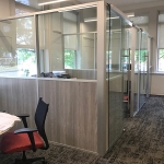 Freestanding Demountable Private Offices with Glass Doors