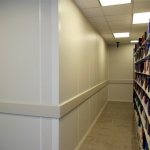 Higher Education Library Walls With Wall Bumper Railing