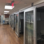 Patient rooms Flex Series walls with sliding doors
