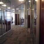 Flex offices - curved angled movable wall system
