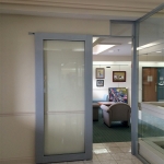 Sliding C-rail aluminum frame glass door