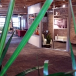 Frameless glass sliding door #0398