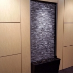 Interior feature wall with built in live waterfall