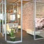 Curved glass wall - NxtWall showroom