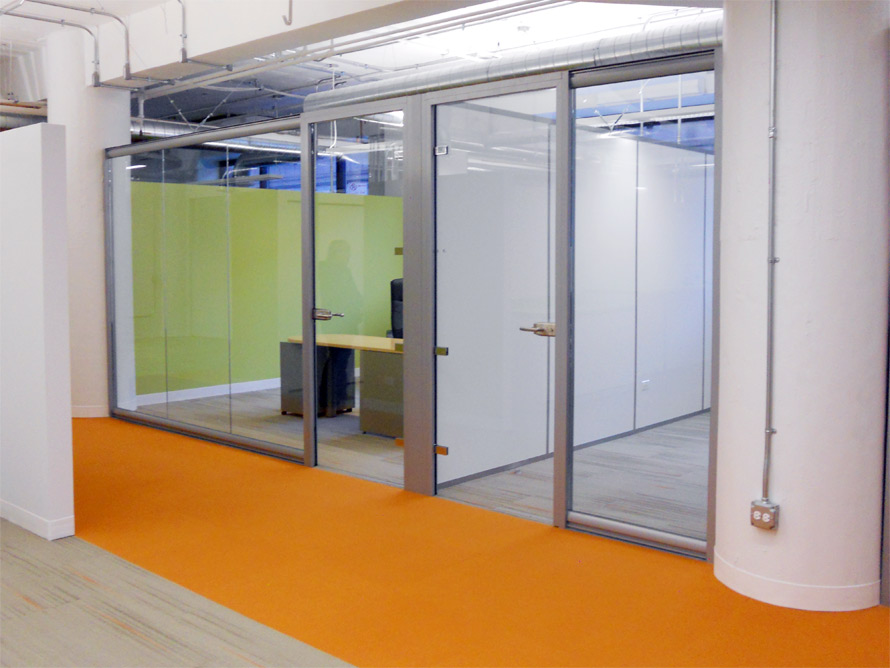 Chicago Glass Wall Offices Swing Glass Doors