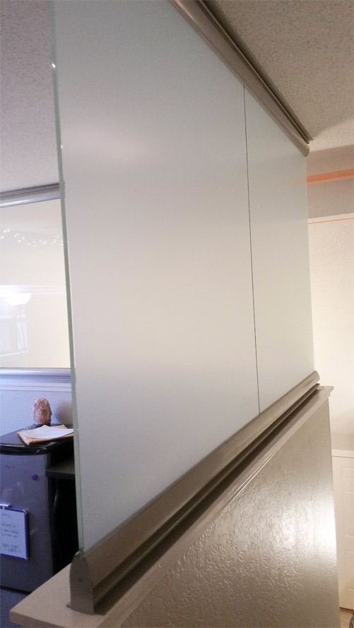Frosted film glass walls - View Series