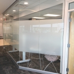 Floor to Ceiling Glass Fronts with Frosted Window Stripe - View Series