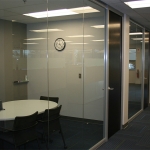 View series glass office fronts with veneer doors