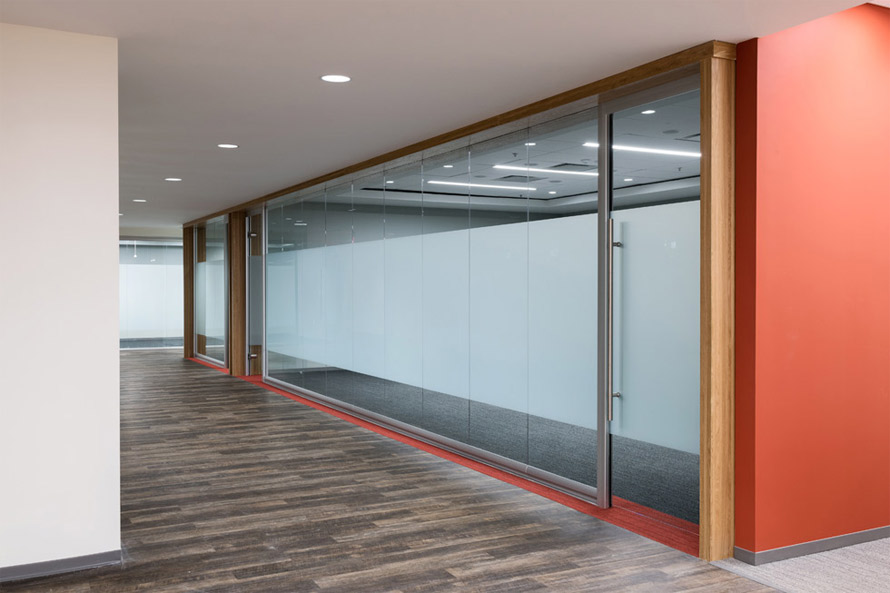 View series glass conference room Law firm offices installation