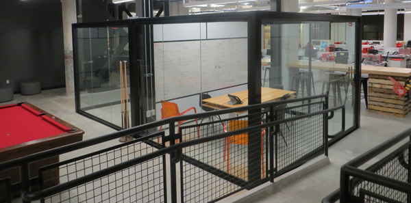 Sustainable workplace design example with NxtWall demountable walls