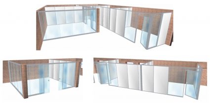 NxtWall 3D Project Wall Rendering - Detail Partition Walls