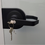 NxtWall Black finish locking leverset door hardware #1625