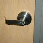 Standard duty steel coated cylindrical door locking leverset #0318