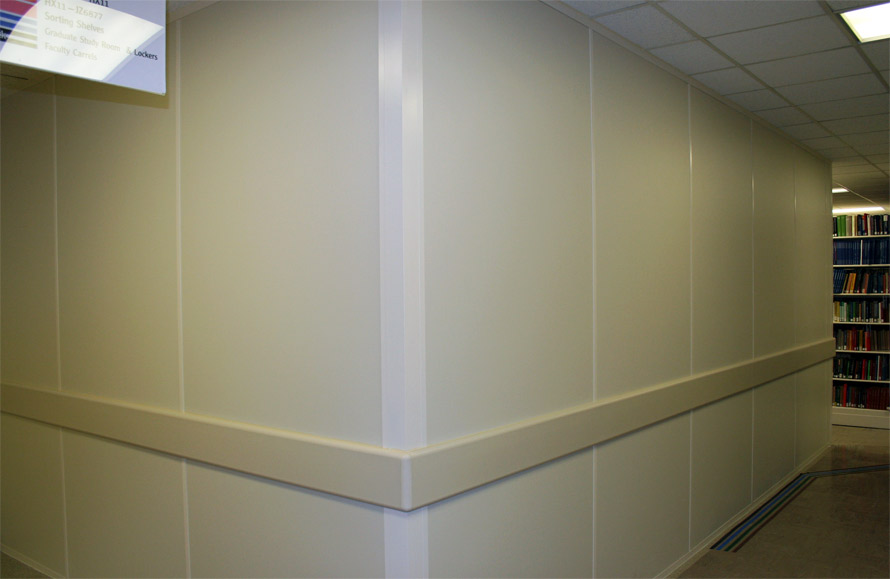 MSU Library Solid Walls with Custom Extrusion Finish #0222