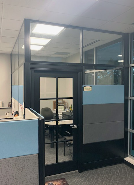 NxtWall Flex Series clerestory integration with existing cubicle system #1549