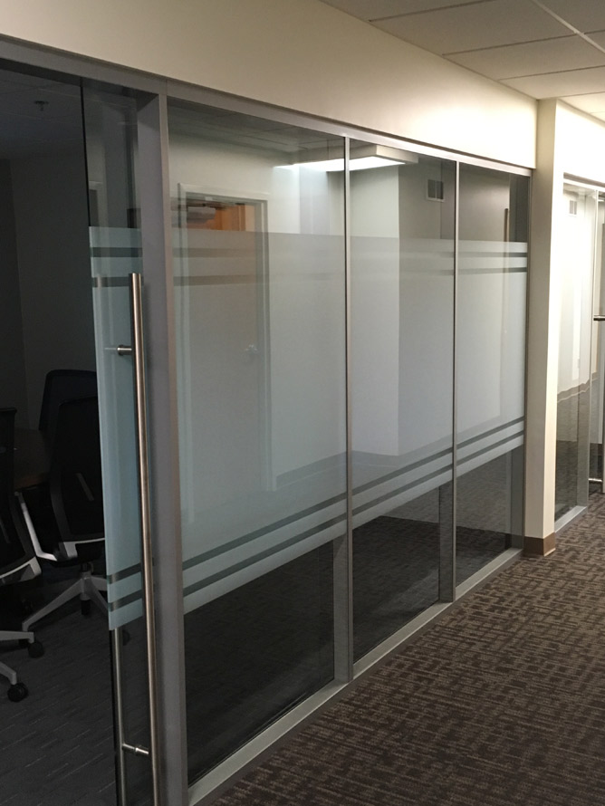 Sliding Frameless Glass Door Glass Conference Room #1077