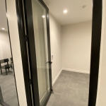 Black Aluminum Frame Full Lite Swing Door #1812