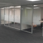 Conference Room Glass Walls w/ Decorative Window Film #1056