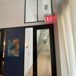 Flex Series Demountable Glass Corridor Wall with Glass Clerestory #1810