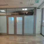 Flex Series Demountable Glass Walls Double Aluminum Frame Full-Lite Glass Doors #1809