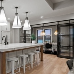 Flex Series Demountable Wall Residential Glass Dining Room Installation #1689