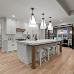 Flex Series double aluminum swing door glass dining room installation #1692