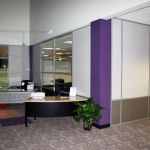 Solid Two Tone Wall with Glass Inserts #0188