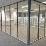 Full height glass conference room Flex Series demountable walls #1652