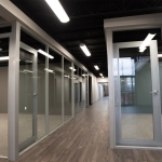 Glass Office Fronts with Swing Aluminum Frame Full Lite Glass Doors  #1822