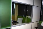 Glass sliding teller window at NxtWall Corporate Offices #0924