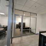 Glass office walls with aluminum frame doors Flex Series #1697