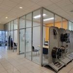 Glass offices car dealership clear anodized aluminum frame - Flex Series #1765