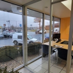 Modular glass office wall Flex Series field-fit installation to bulkhead  #1766