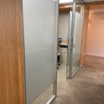 NxtWall Flex Series Glass Office with Sliding Door - Healthcare Installation #1794